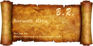 Borsodi Rita névjegykártya